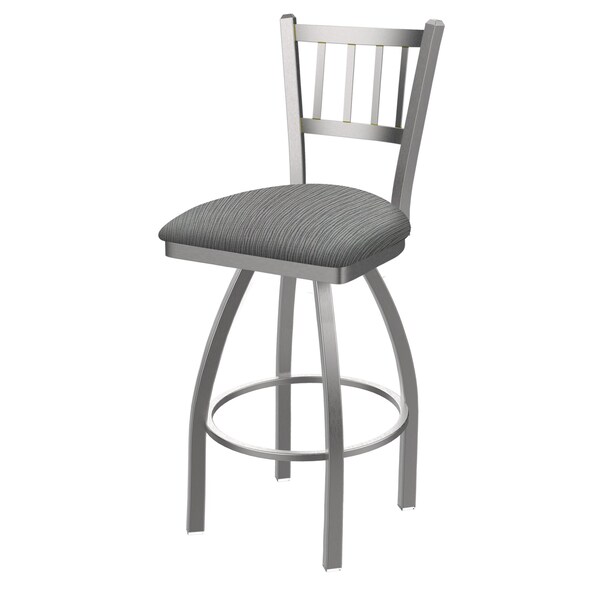 Holland Bar Stool Co 810 Contessa Stainless Steel 36in Swivel Bar Stool with Graph Alpine Seat - 81036SS020