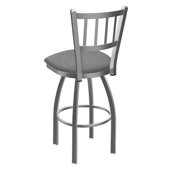 Holland Bar Stool Co 810 Contessa Stainless Steel 36in Swivel Bar Stool with Graph Alpine Seat - 81036SS020