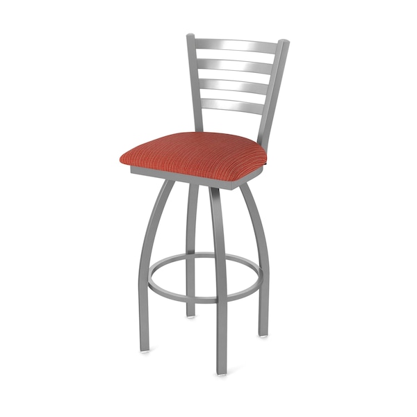 Holland Bar Stool Co 410 Jackie Stainless Steel 36in Swivel Bar Stool with Graph Poppy Seat - 41036SS021