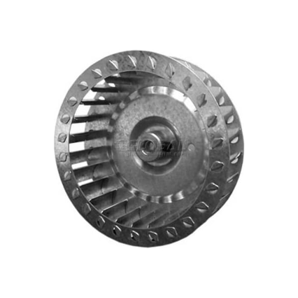 Lau Single Inlet Blower Wheel, 4-1/4in Dia., CCW, 4500 RPM, 3/8in Bore, 2-1/2inW, Galvanized - 028957-22