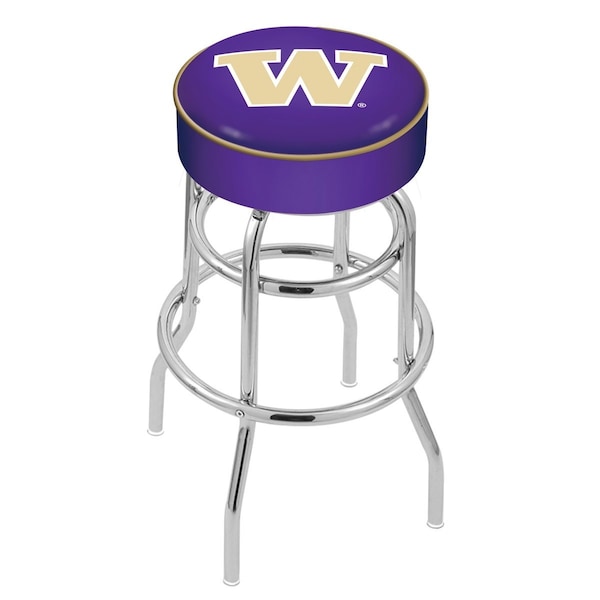 Holland Bar Stool Co 30" Washington Cushion Seat, 2-Ring Chrome Swivel Bar Stool - L7C130WASHUN