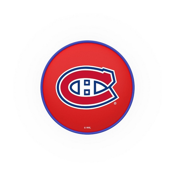 Holland Bar Stool Co 25" Montreal Canadiens Cushion Seat, 2-Ring Chrome Swivel Bar Stool - L7C125MONCAN