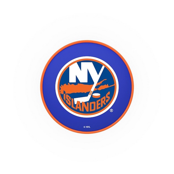 Holland Bar Stool Co 25" New York Islanders Cushion Seat, 2-Ring Chrome Swivel Bar Stool - L7C125NYISLN