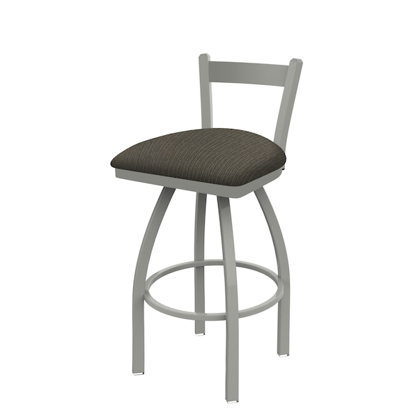 Holland Bar Stool Co 30" Low Back Swivel Bar Stool, Nickel Finish, Graph Chalice Seat - 82130AN019
