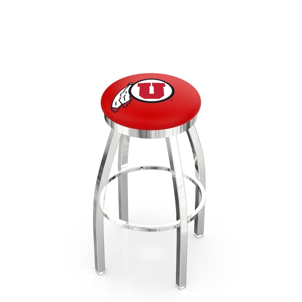 Holland Bar Stool Co 30" Chrome Utah Swivel Bar Stool, Accent Ring - L8C2C30UTAHUN