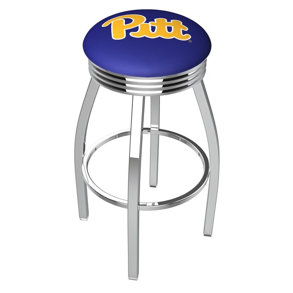 Holland Bar Stool Co 30" Chrome Penn State Swivel Bar Stool, Accent Ring - L8C3C30PITTSB