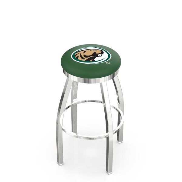 Holland Bar Stool Co 30" Chrome Bemidji State Swivel Bar Stool, Accent Ring - L8C2C30BMIJST