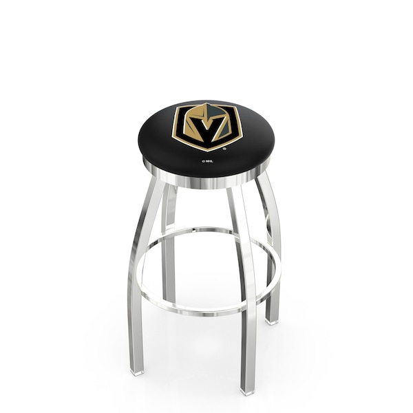 Holland Bar Stool Co 30" Chrome Vegas Golden Knights Swivel Bar Stool, Accent Ring - L8C2C30LVGDKN