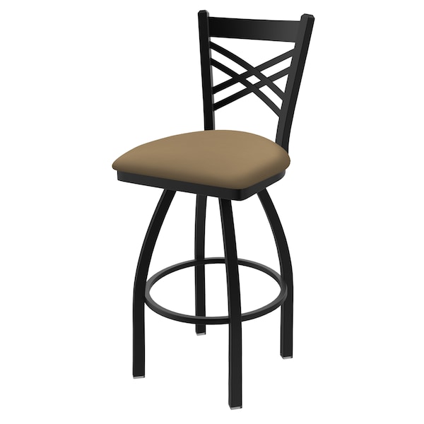 Holland Bar Stool Co 30" Swivel Bar Stool, Black Wrinkle, Canter Sand Seat - 82030BW013