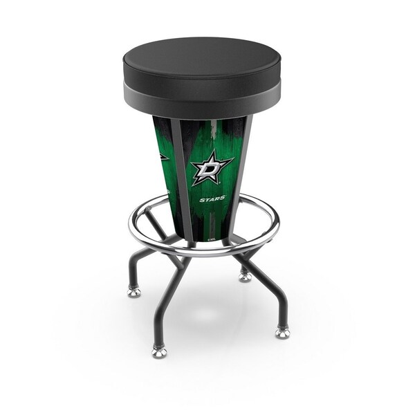 Holland Bar Stool Co Lighted Dallas Stars 30" Swivel Bar Stool - L500030DALSTABLKVINYL