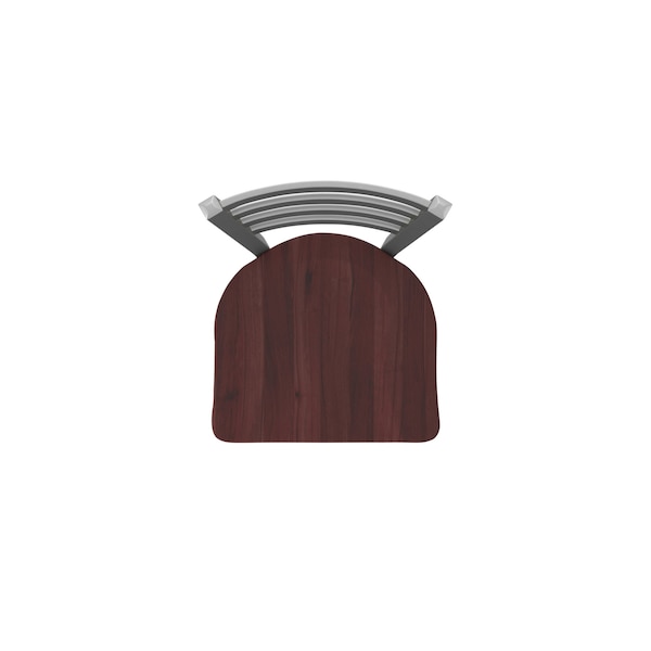 Holland Bar Stool Co 410 Jackie Stainless Steel 36in Swivel Bar Stool with Dark Cherry Maple Seat - 41036SSDCMPL