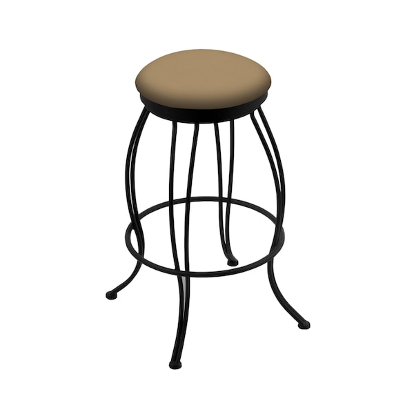 Holland Bar Stool Co 30" Swivel Bar Stool, Black Wrinkle, Canter Sand Seat - 300030BW013