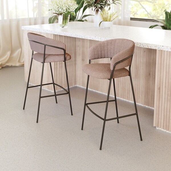 Zuo Modern Josephine Barstool Set Of 2 Brown - 109674