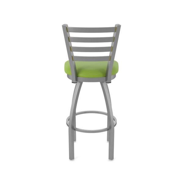 Holland Bar Stool Co 410 Jackie Stainless Steel 36in Swivel Bar Stool with Canter Kiwi Green Seat - 41036SS009