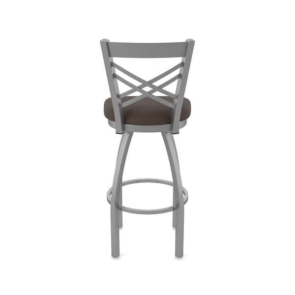 Holland Bar Stool Co 820 Catalina Stainless Steel 36in Swivel Bar Stool with Rein Coffee Seat - 82036SS025