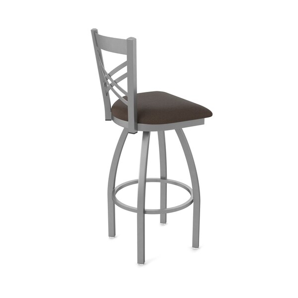 Holland Bar Stool Co 820 Catalina Stainless Steel 36in Swivel Bar Stool with Rein Coffee Seat - 82036SS025