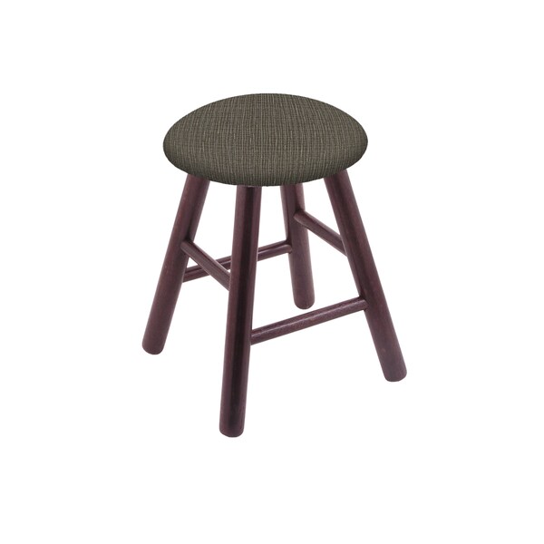 Holland Bar Stool Co Oak Vanity Stool, Dark Cherry Finish, Black Vinyl Seat - RC18OSDC019
