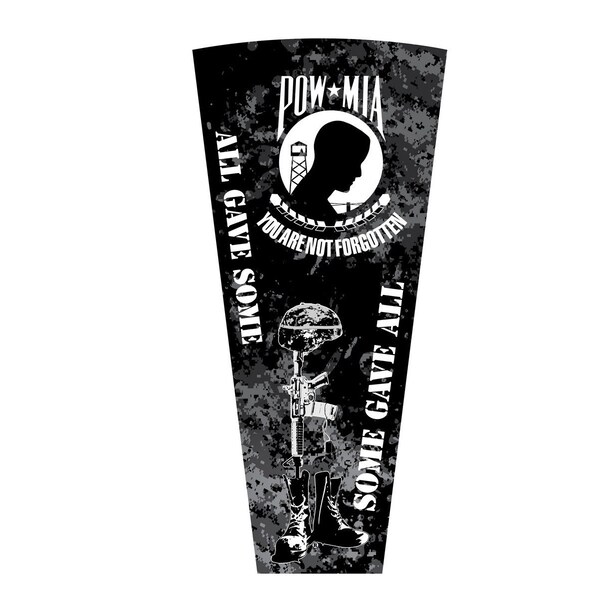 Holland Bar Stool Co Lighted POW/MIA 30" Swivel Bar Stool - L500030POWMIABLKVINYL