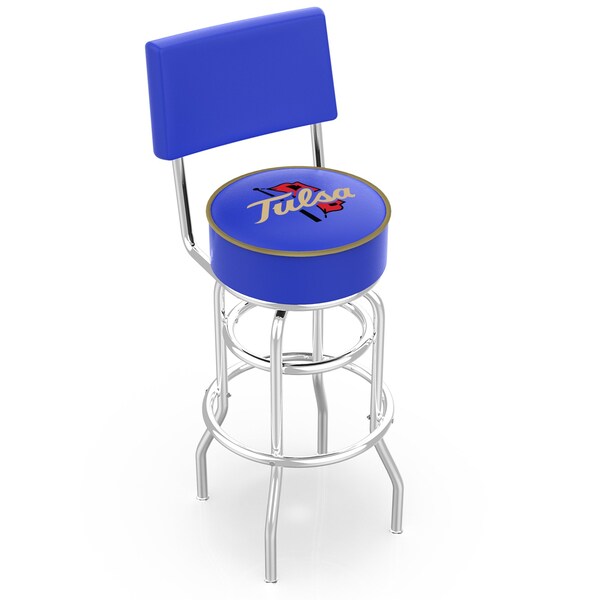 Holland Bar Stool Co 30" Chrome 2-Ring Tulsa Swivel Bar Stool, Back - L7C430TULSAU