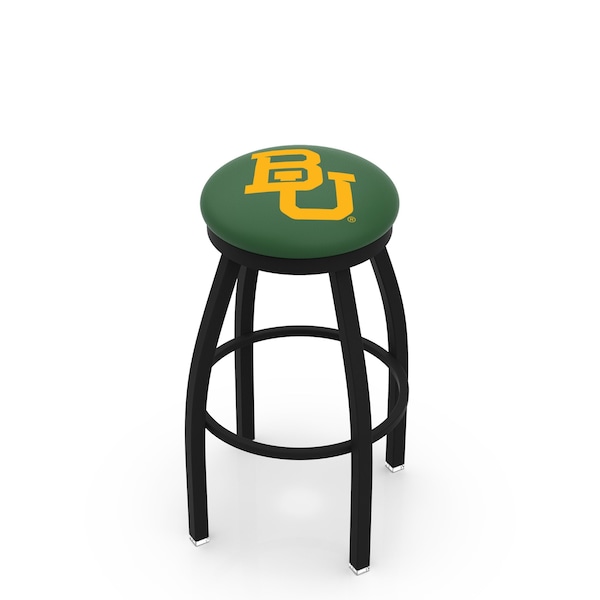 Holland Bar Stool Co 30" Blk Wrinkle Baylor Swivel Bar Stool, Accent Ring - L8B2B30BAYLOR