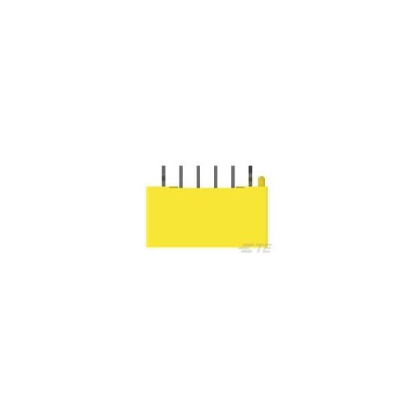 Te Connectivity Pcb Connector, 6 Contact(S), 1 Row(S), Male, Straight, Solder Terminal, Yellow Insulator - 6-1971798-4