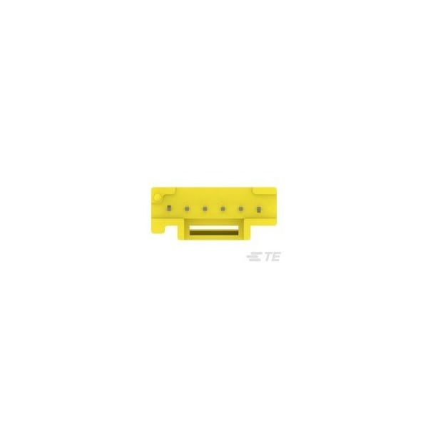 Te Connectivity Pcb Connector, 6 Contact(S), 1 Row(S), Male, Straight, Solder Terminal, Yellow Insulator - 6-1971798-4