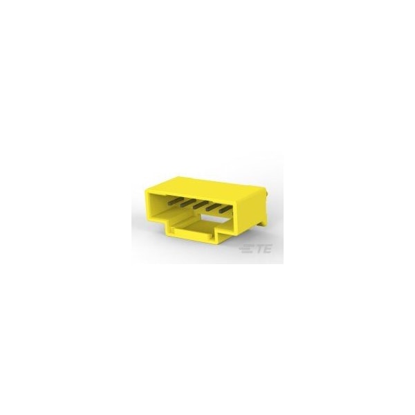 Te Connectivity Pcb Connector, 6 Contact(S), 1 Row(S), Male, Straight, Solder Terminal, Yellow Insulator - 6-1971798-4