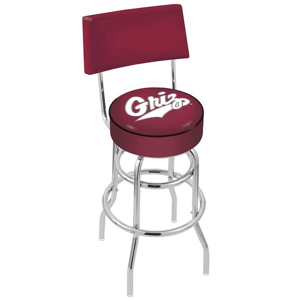 Holland Bar Stool Co 30" Chrome 2-Ring Montana Swivel Bar Stool, Back - L7C430MONTUN