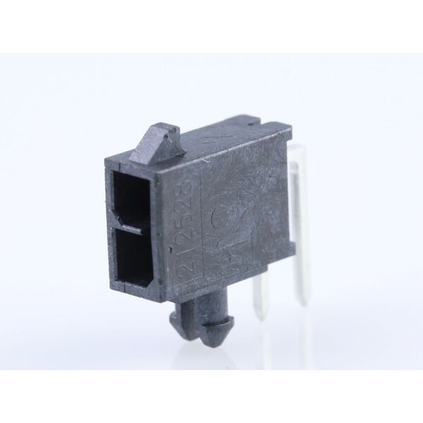 Molex Micro-Fit+ Right-Angle Header, 3.00Mm Pitch, Dual Row, 2 Circuits, Matte - 2125280200