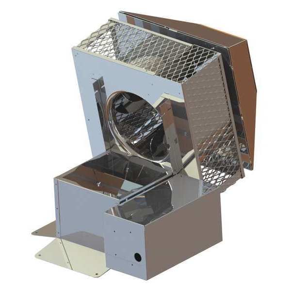 Field Controls Draft Inducer, 115, Stainless Steel, 16 in W, 14 3/4 in H, Na" Inlet and Outlet Dia. - 8"C