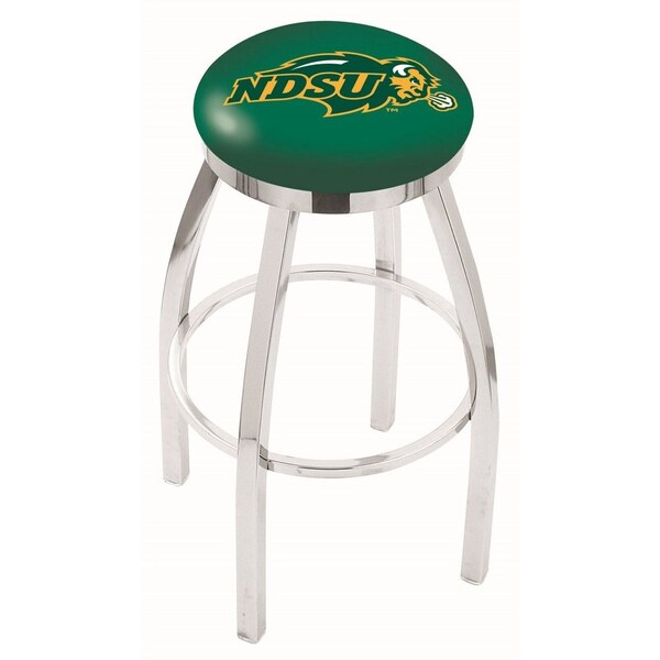 Holland Bar Stool Co 25" Chrome North Dakota State Swivel Bar Stool, Accent Ring - L8C2C25NDAKST-G