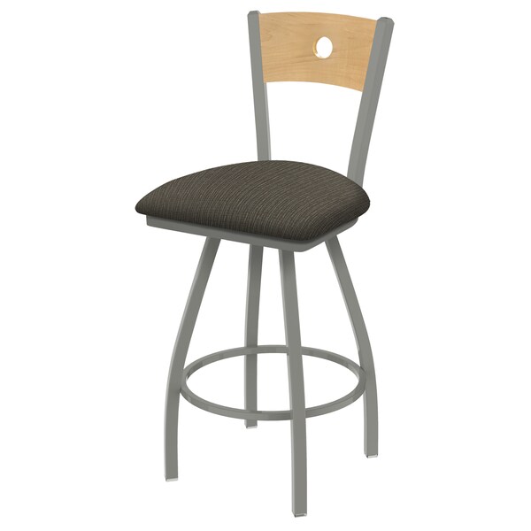 Holland Bar Stool Co 30" Swivel Counter Stool, SS Finish, Nat Back, Graph Chalice Seat - 83036ANNATMPLB019