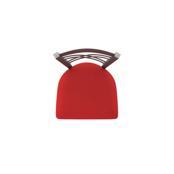 Holland Bar Stool Co 820 Catalina Stainless Steel 36in Swivel Bar Stool with Canter Red Seat - 82036SS011
