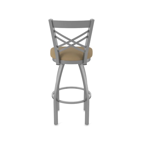 Holland Bar Stool Co 820 Catalina Stainless Steel 36in Swivel Bar Stool with Canter Thatch Seat - 82036SS001