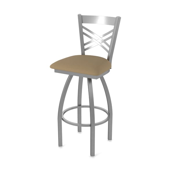 Holland Bar Stool Co 820 Catalina Stainless Steel 36in Swivel Bar Stool with Canter Thatch Seat - 82036SS001