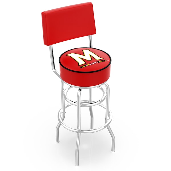 Holland Bar Stool Co 30" Chrome 2-Ring Maryland Swivel Bar Stool, Back - L7C430MRYLND