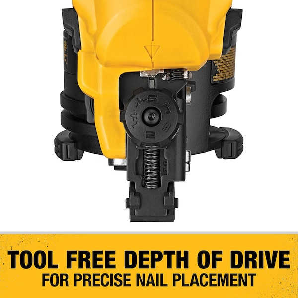 Dewalt 20V MAX* 15 degree Cordless Coil Roofing Nailer Kit - DCN45RND1