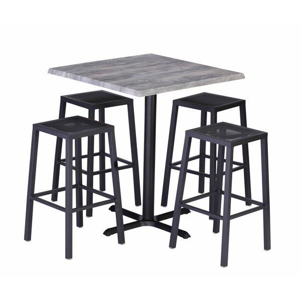 Holland Bar Stool Co Outdoor 405 30 in. Backless Bar Stool with Black Wrinkle Finish - OD405