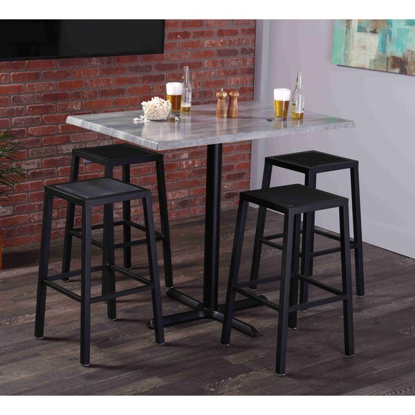 Holland Bar Stool Co Outdoor 405 30 in. Backless Bar Stool with Black Wrinkle Finish - OD405