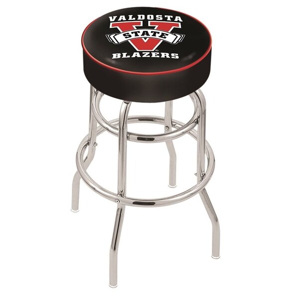 Holland Bar Stool Co 30" Valdosta State Cushion Seat, 2-Ring Chrome Swivel Bar Stool - L7C130VALDST