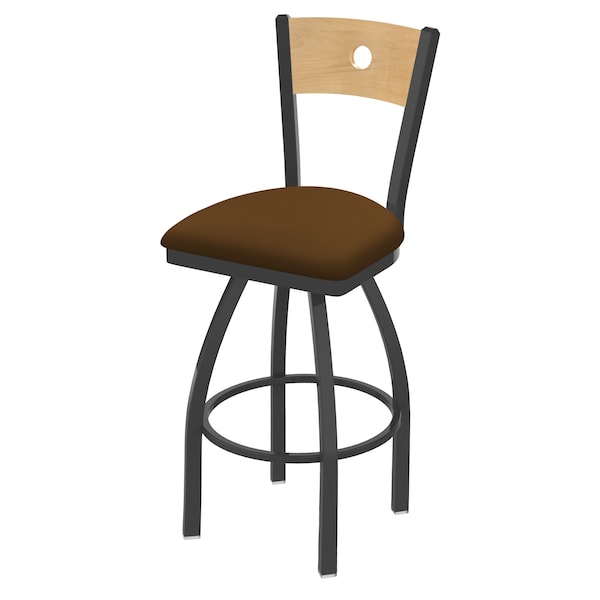 Holland Bar Stool Co 30" Swivel Counter Stool, Bronze Finish, Nat Back, Canter Thatch Seat - 83030PWNATMPLB001