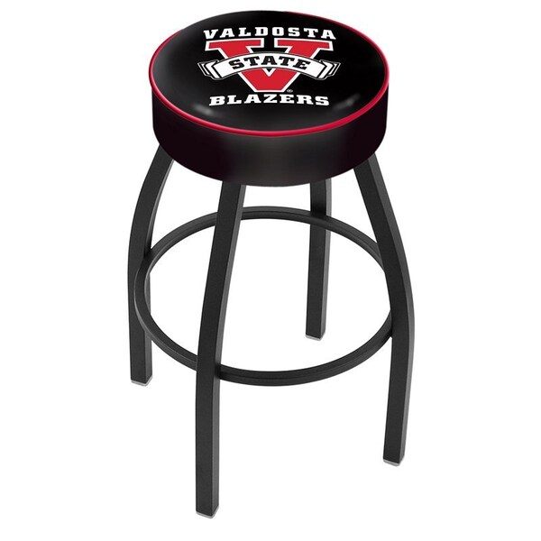 Holland Bar Stool Co 30" 4" Valdosta State Cushion Seat, Blk Wrinkle Base Swivel Bar Stool - L8B130VALDST