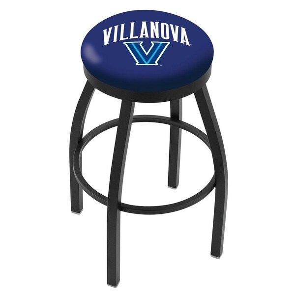 Holland Bar Stool Co 30" Blk Wrinkle Villanova Swivel Bar Stool, Accent Ring - L8B2B30VILNVA