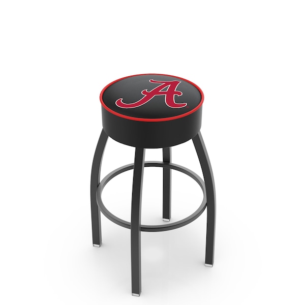 Holland Bar Stool Co 30" 4" Alabama Cushion Seat, Blk Wrinkle Base Swivel Bar Stool - L8B130AL-A