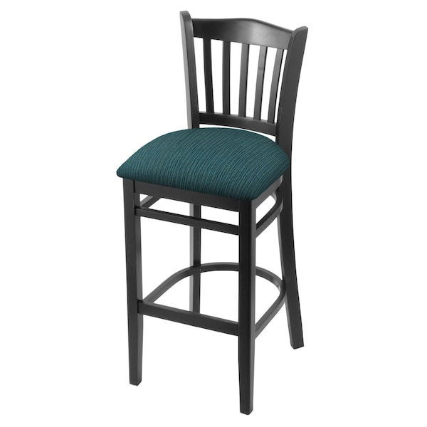 Holland Bar Stool Co 30" Bar Stool, Black Finish, Graph Tidal Seat - 312030BLK022