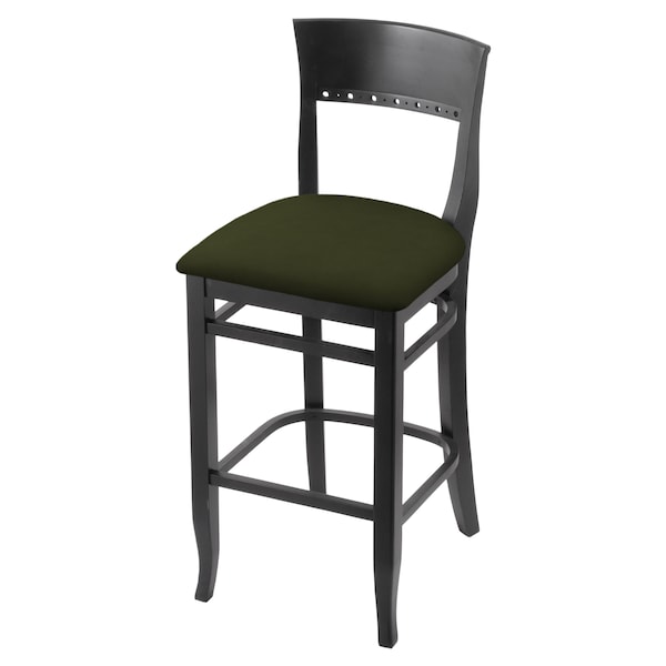 Holland Bar Stool Co 30" Bar Stool, Black Finish, Canter Pine Seat - 316030BLK010