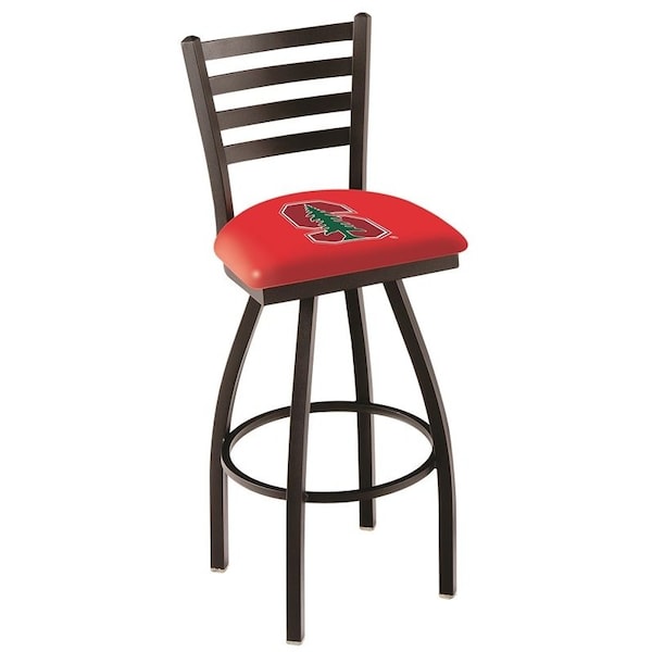 Holland Bar Stool Co 30" Blk Wrinkle Stanford Swivel Bar Stool, Ladder Back - L01430STNFRD