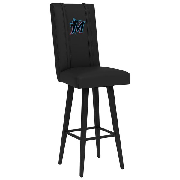 Dreamseat Swivel Bar Stool 2000 with Miami Marlins Secondary Logo - XZ2000BSSBLK-PSMLB21005