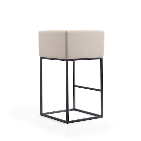 Manhattan Comfort Embassy Barstool in Cream and Black (Set of 3) - 3-BS018-CR