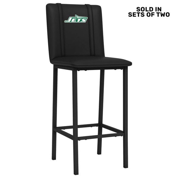 Dreamseat Bar Stool 500 with New York Jets Classic Logo, 2PK - XZ500BSDBLK-PSNFL21018A